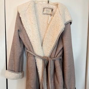 Anthropologie Sherpa lined Robe